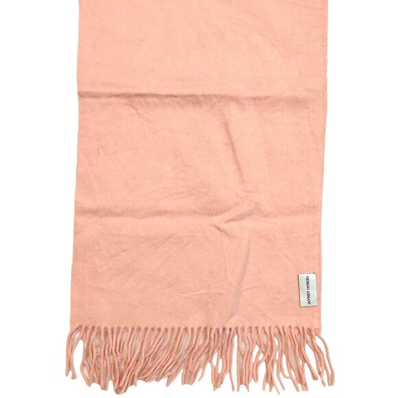 GIORGIO ARMANI Luxury Designer Vintage Logo Embroidered Light Pink Scarf - Picture 16 of 16
